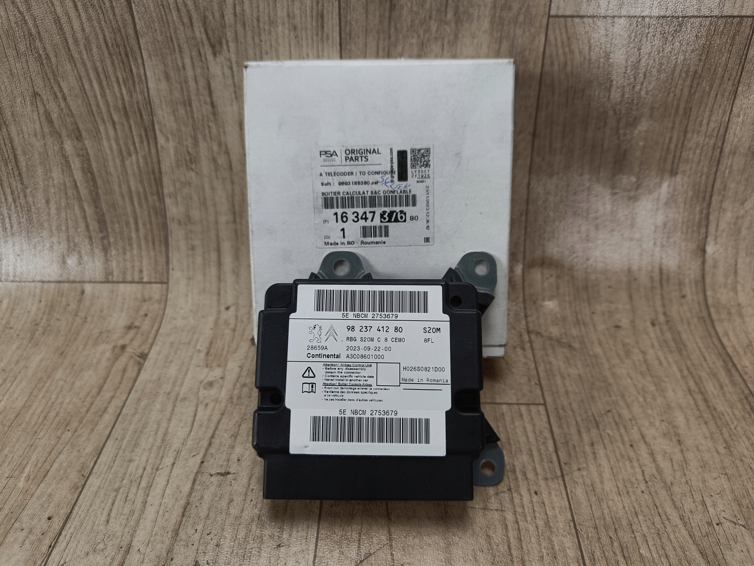 CITROEN BERLINGO 4 IV moduł sensor airbag sterownik 9823741280