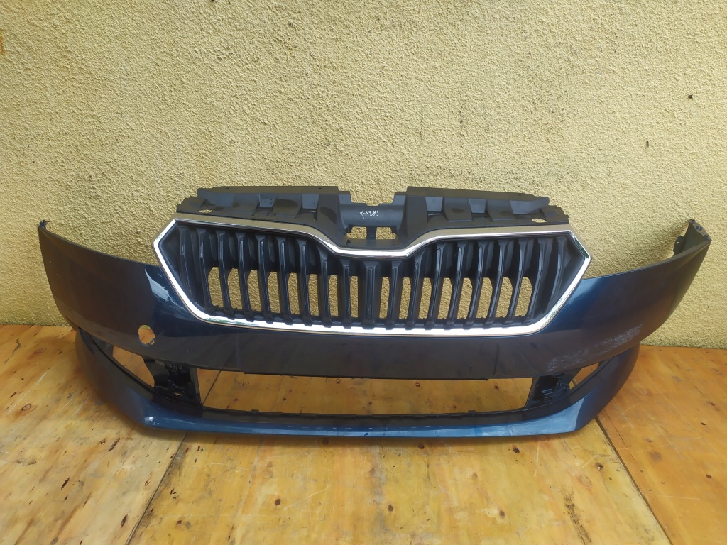 SKODA FABIA III 3 LIFT 6V0 zderzak przód przedni + grill 6V0807221F